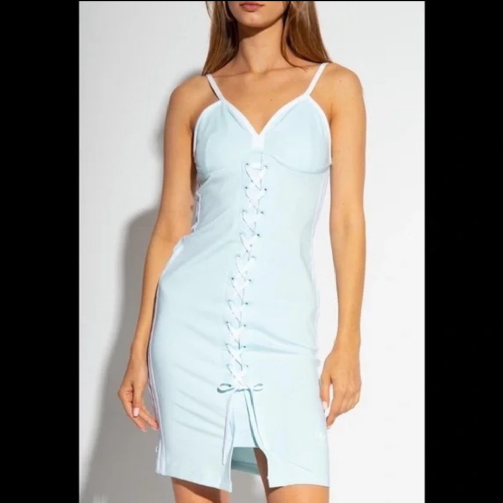 adidas Originals Women's Blue Laced Strap Dress Sz L